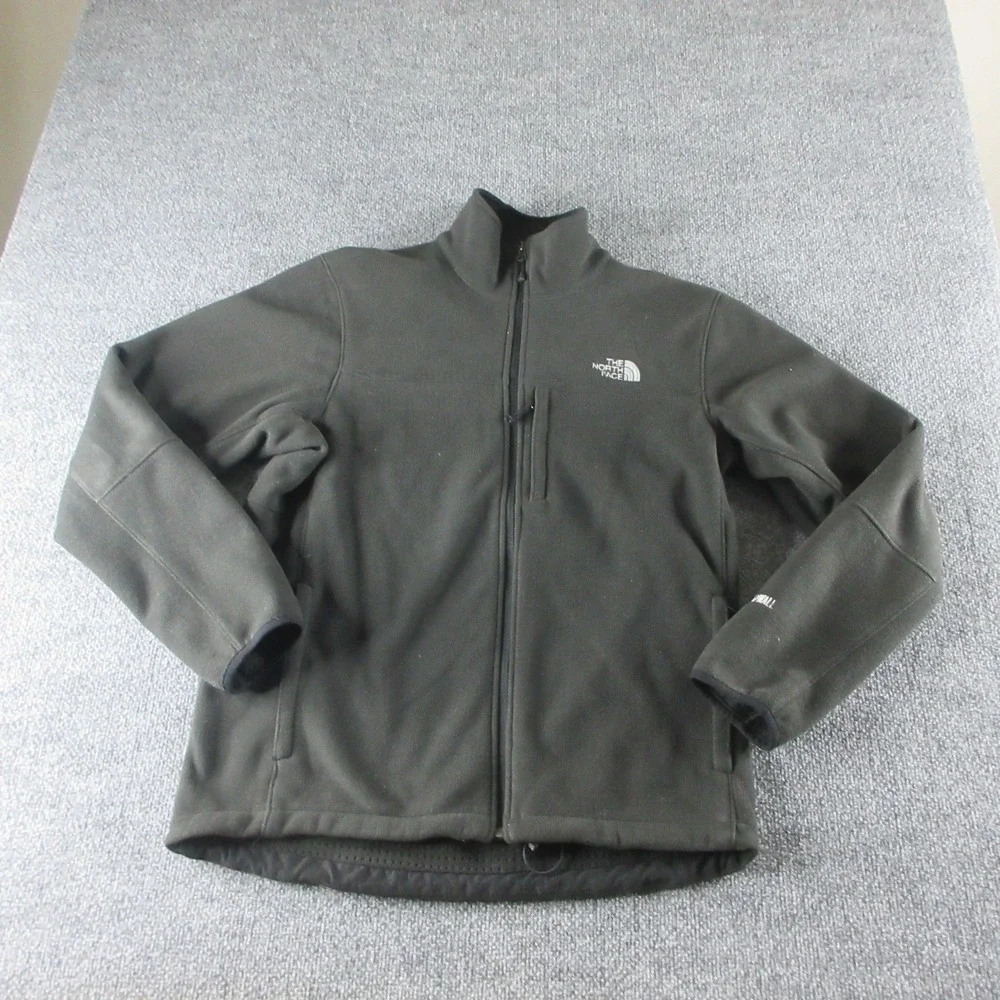 The North Face Jacket Mens L Black WindWall Fleece Full Zip Outdoor Hiking